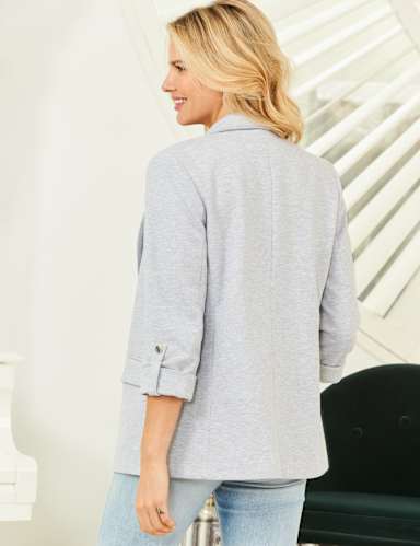 Cotton Blend Single Breasted Blazer 3 of 3