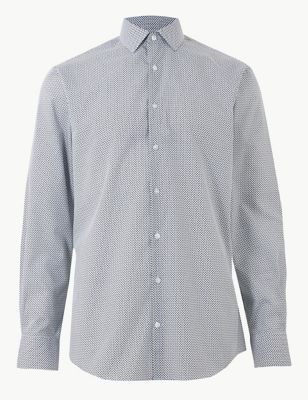 Cotton Blend Skinny Fit Shirt Image 2 of 4