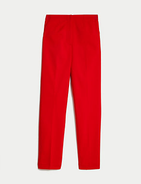 Cotton Blend Slim Fit Ankle Grazer Trousers Image 2 of 5