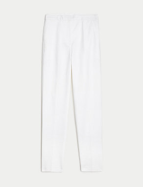 Cotton Blend Slim Fit Ankle Grazer Trousers Image 2 of 5