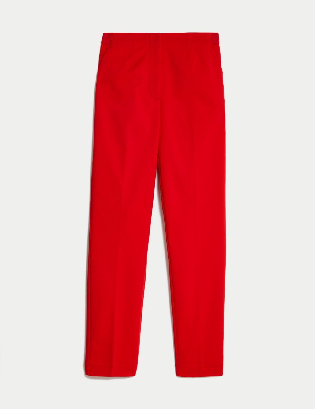 Cotton Blend Slim Fit Ankle Grazer Trousers | M&S Collection | M&S
