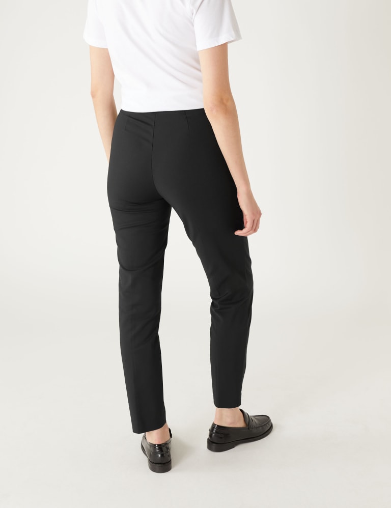 2942110 Beige Slim Fit Ankle Grazer Pants