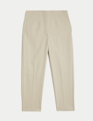 Cotton Blend Slim Fit Cropped Trousers Image 2 of 5