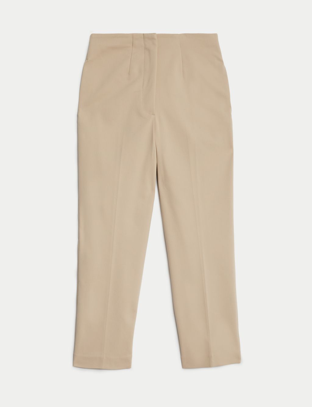 Cotton Blend Slim Fit Cropped Trousers 1 of 5