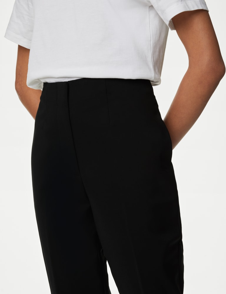 Cotton Blend Slim Fit Cropped Trousers 4 of 5