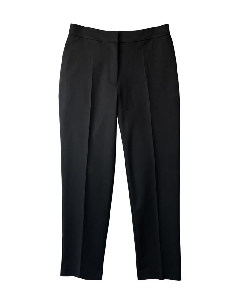 Cotton Blend Slim Fit Cropped Trousers 2 of 5