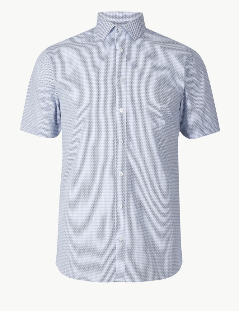 Cotton Blend Slim Fit Printed Shirt 2 of 4