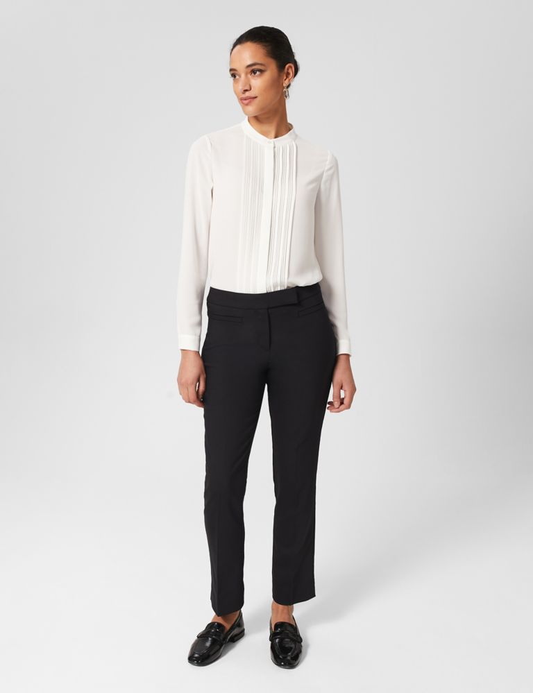 Cotton Blend Slim Fit Trousers | HOBBS | M&S