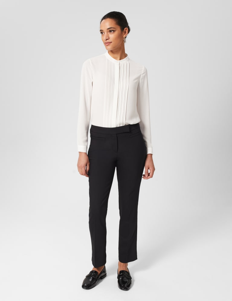 Cotton Blend Slim Fit Trousers HOBBS M S