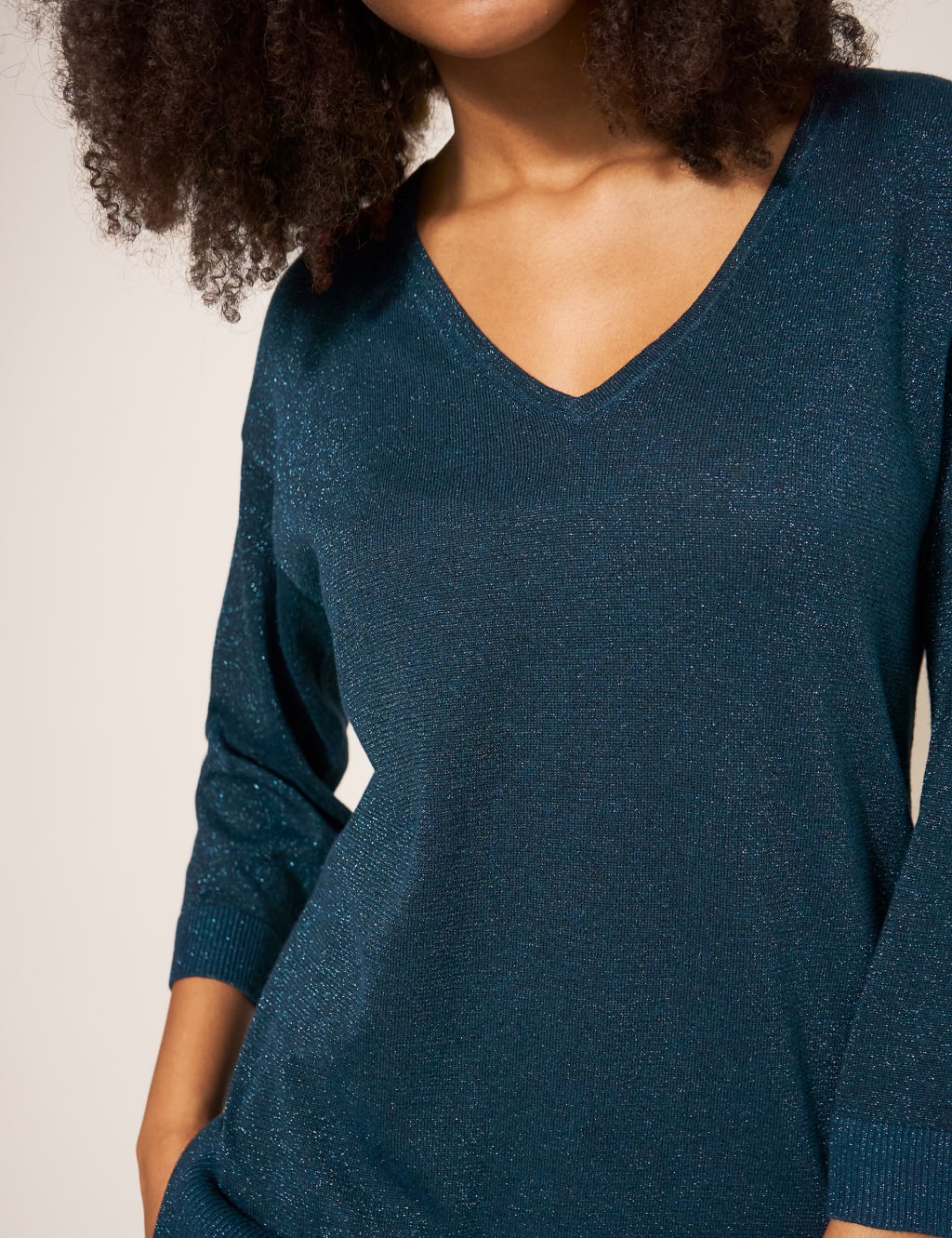 V neck sparkly jumper outlet