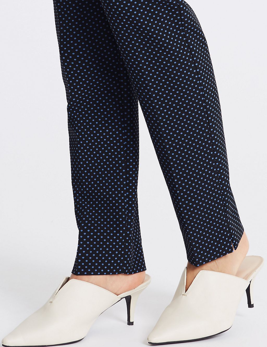 Cotton Blend Spotted Peg Trousers 6 of 6