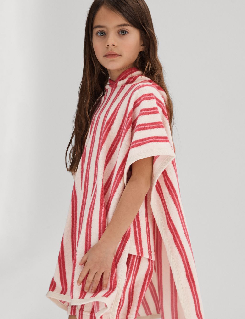 Cotton Blend Striped Hooded Towel (4-13 Yrs) 2 of 6