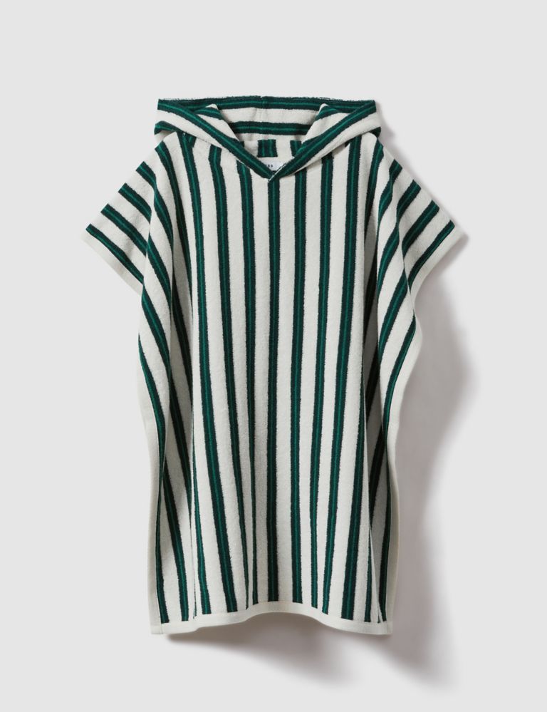 Cotton Blend Striped Hooded Towel(3-9 Yrs) 2 of 4