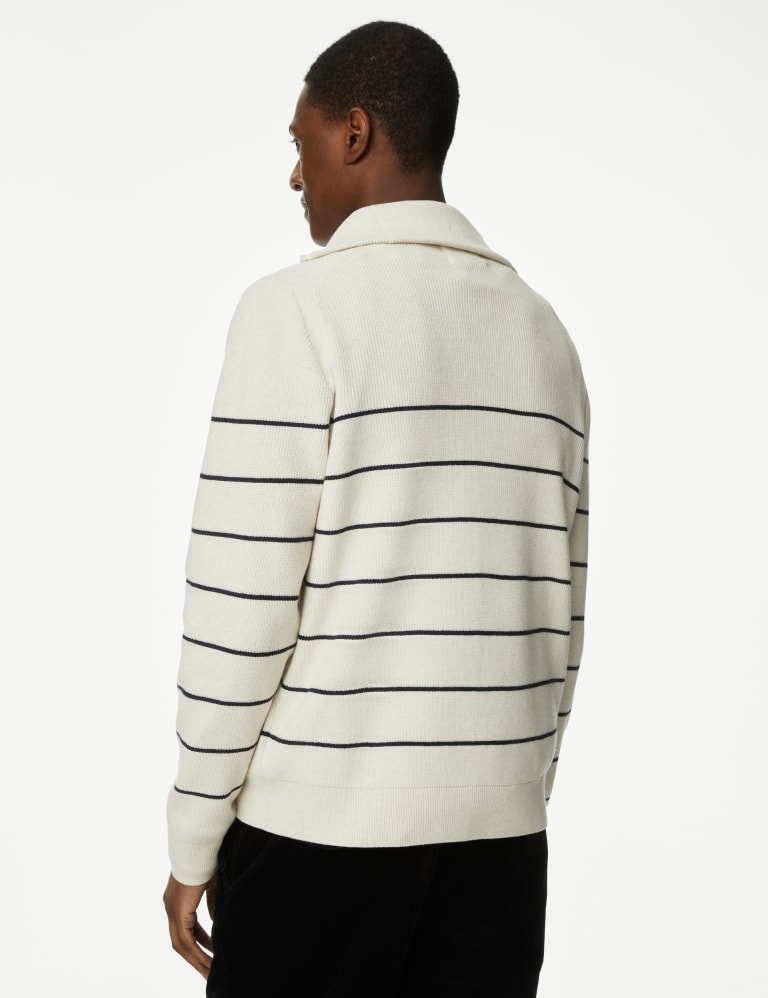Cotton Blend Striped Jumper