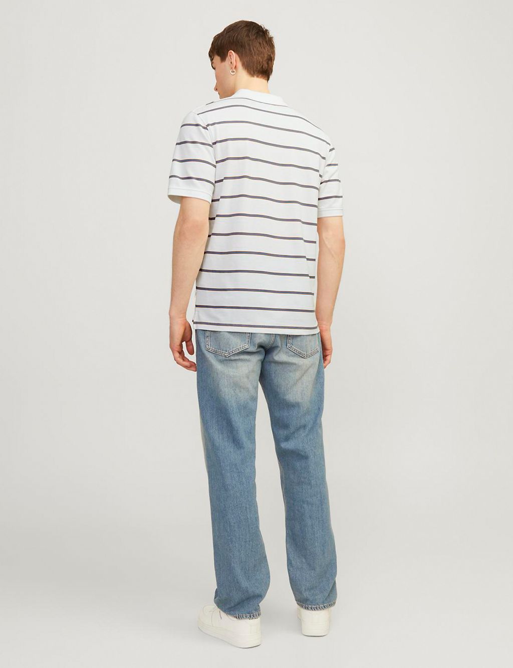 Cotton Blend Striped Polo Shirt 2 of 4