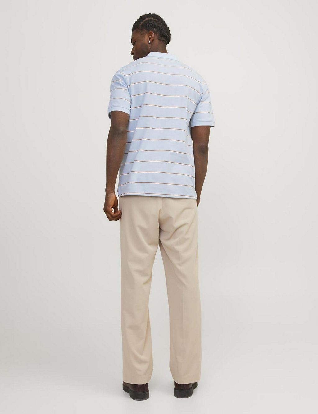Cotton Blend Striped Polo Shirt 2 of 5