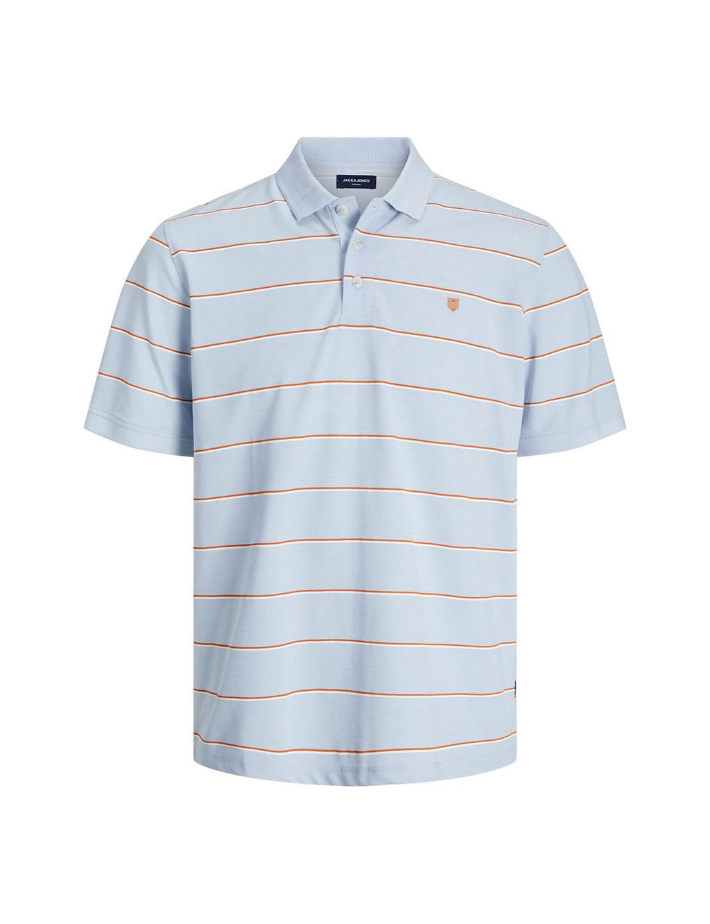 Cotton Blend Striped Polo Shirt 1 of 5