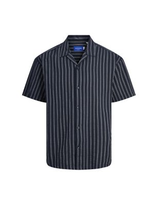 Cotton Blend Striped Shirt (8-16 Yrs) Image 2 of 6