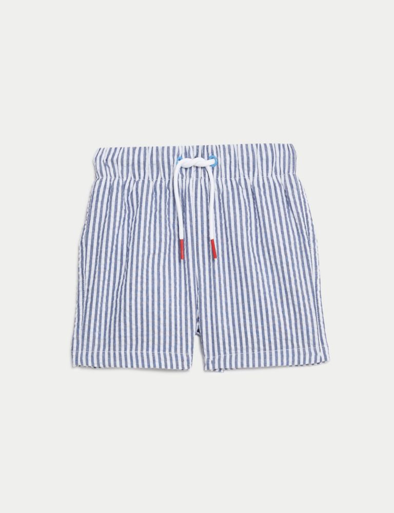 Cotton Blend Striped Swim Shorts (0-3 Yrs) 1 of 3