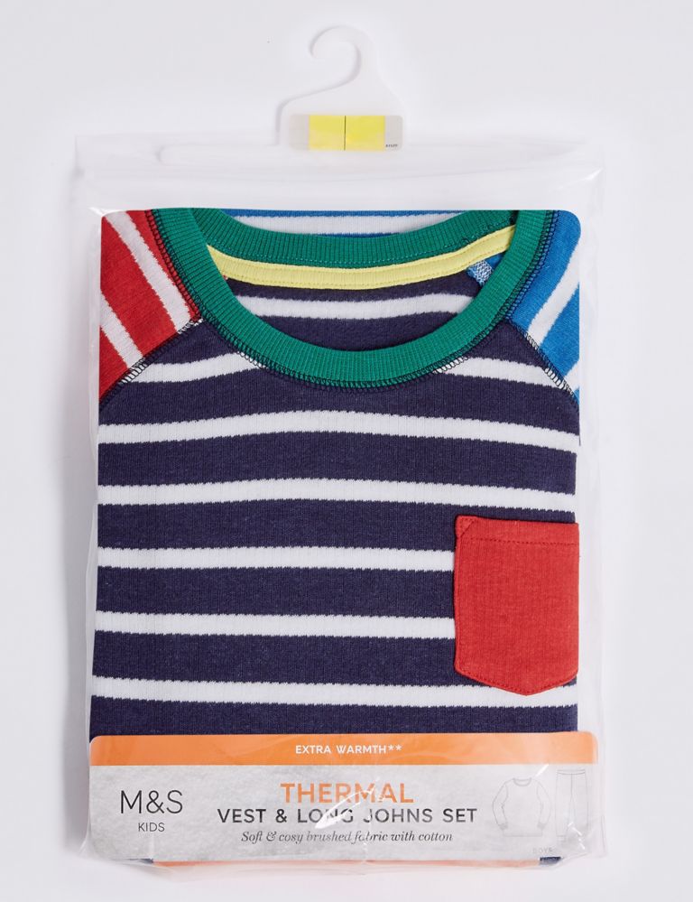 Cotton Blend Striped Thermal Set (18 Months - 16 Years) 5 of 5