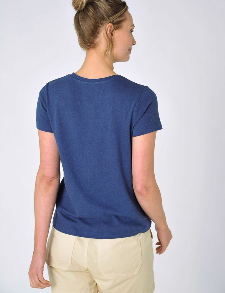 Cotton Blend T-Shirt with Linen 4 of 5