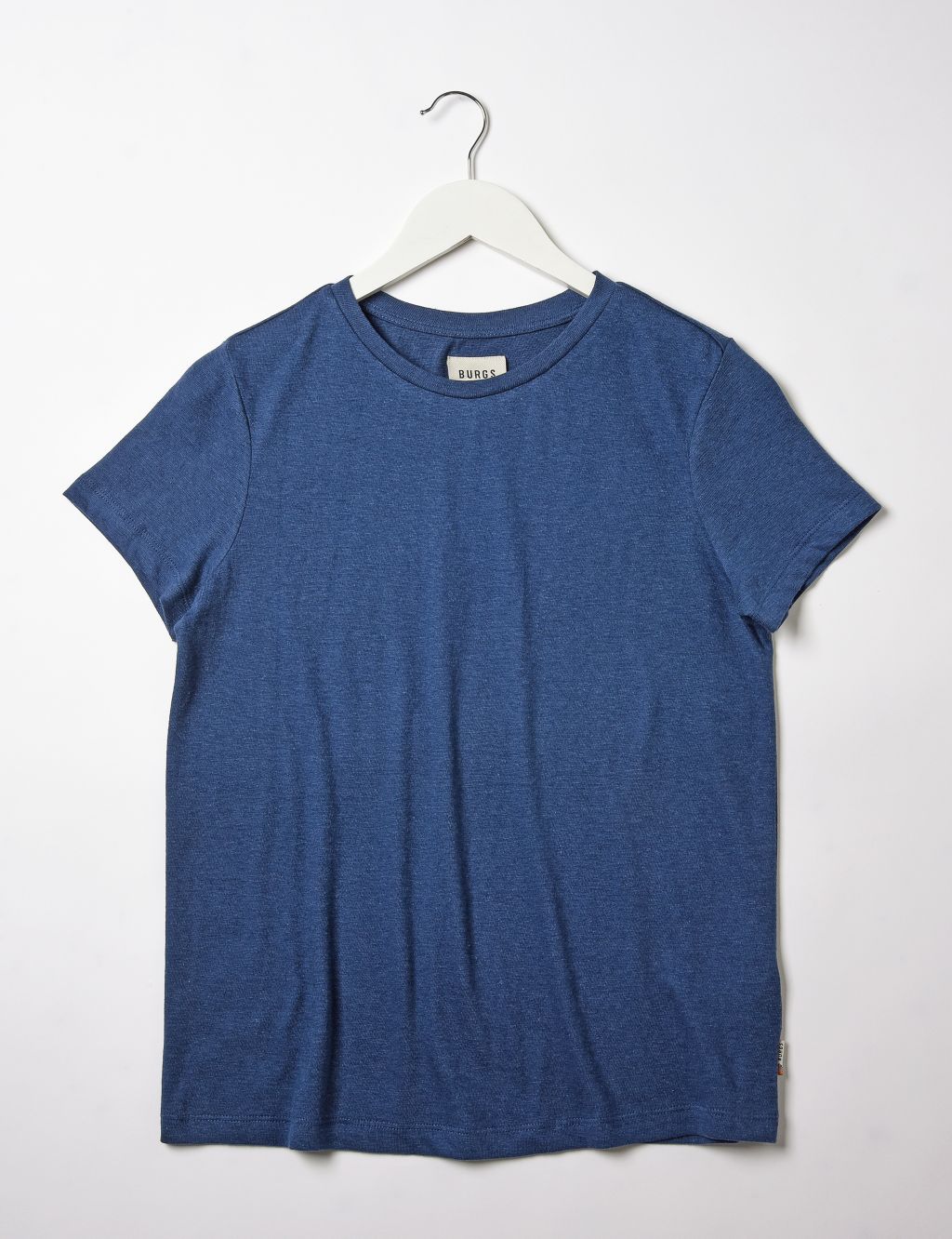 Cotton Blend T-Shirt with Linen | Burgs | M&S
