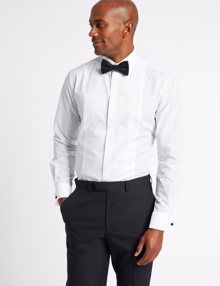 Cotton Blend Tailored Fit Dinner Shirt 1 of 6