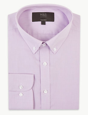 Cotton Blend Tailored Fit Shirt Image 2 of 5