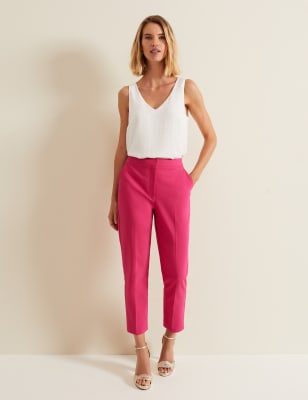 Cropped tapered trousers