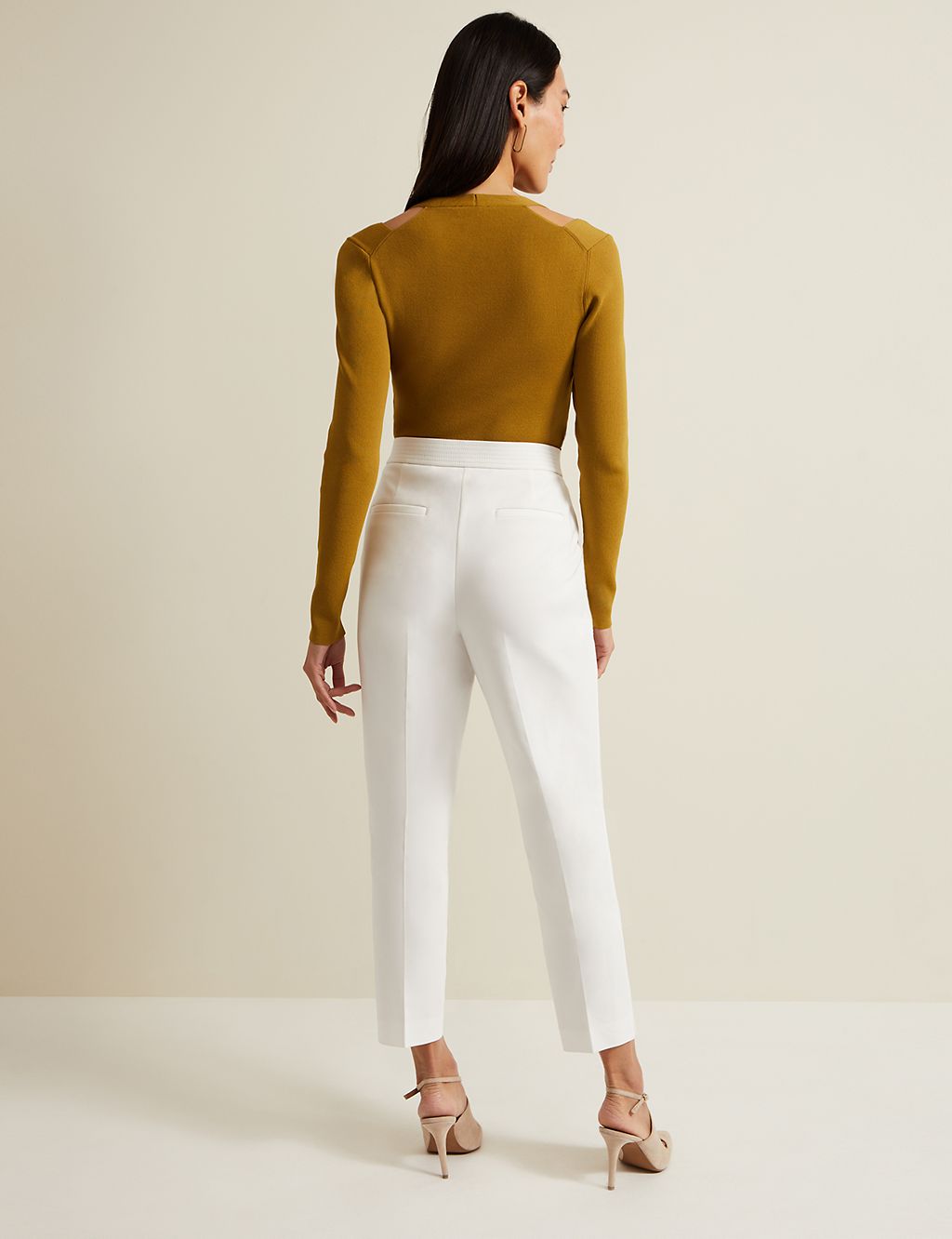 Cotton Blend Tapered Trousers 6 of 7