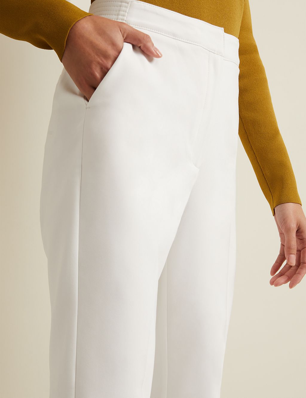 Cotton Blend Tapered Trousers 4 of 7