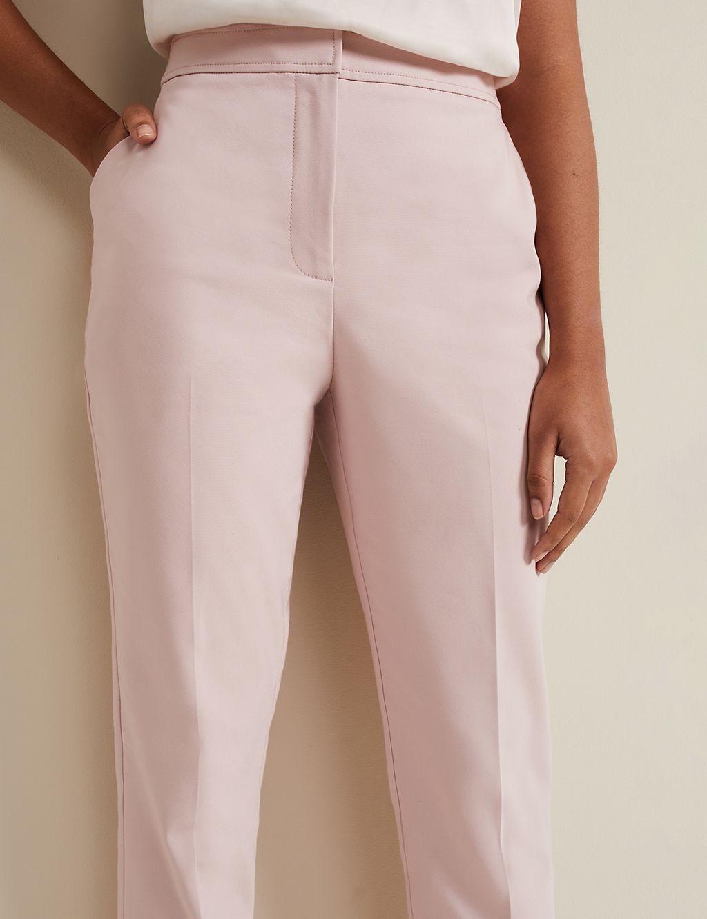 Cotton Blend Tapered Trousers 5 of 6