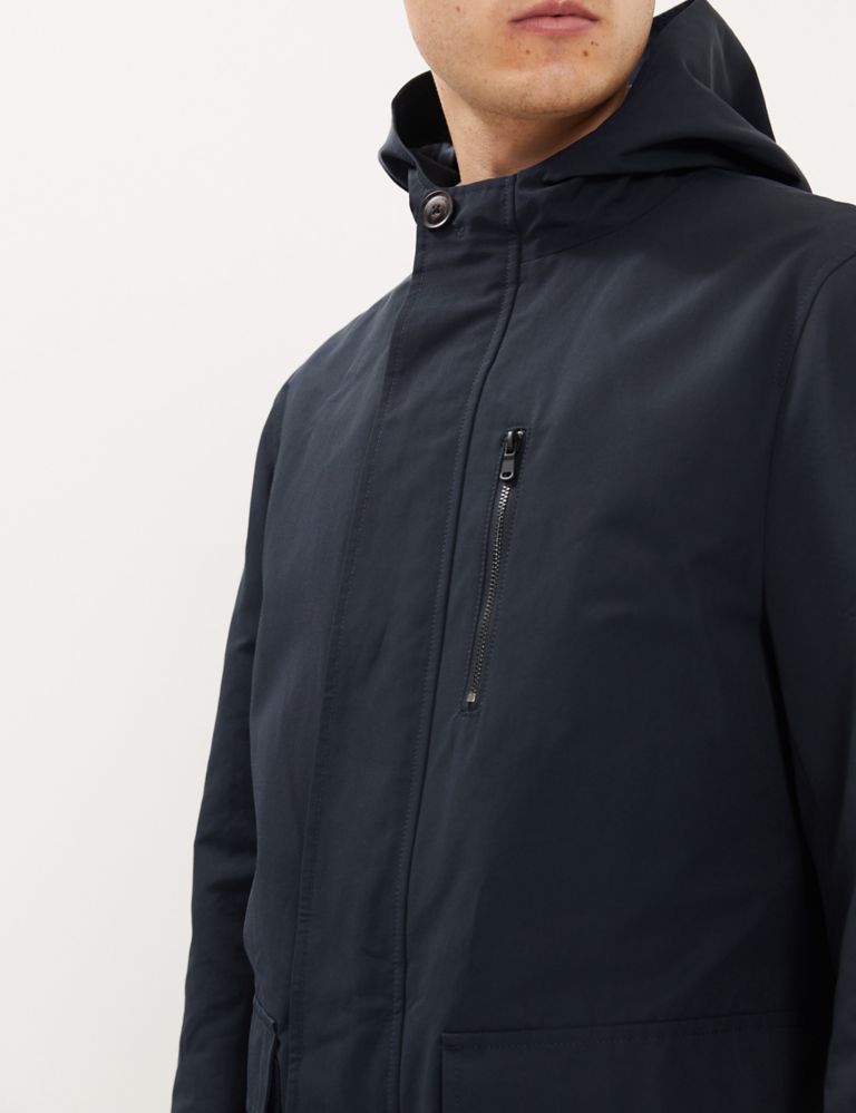 Cotton Blend Technical Hooded Parka 4 of 12