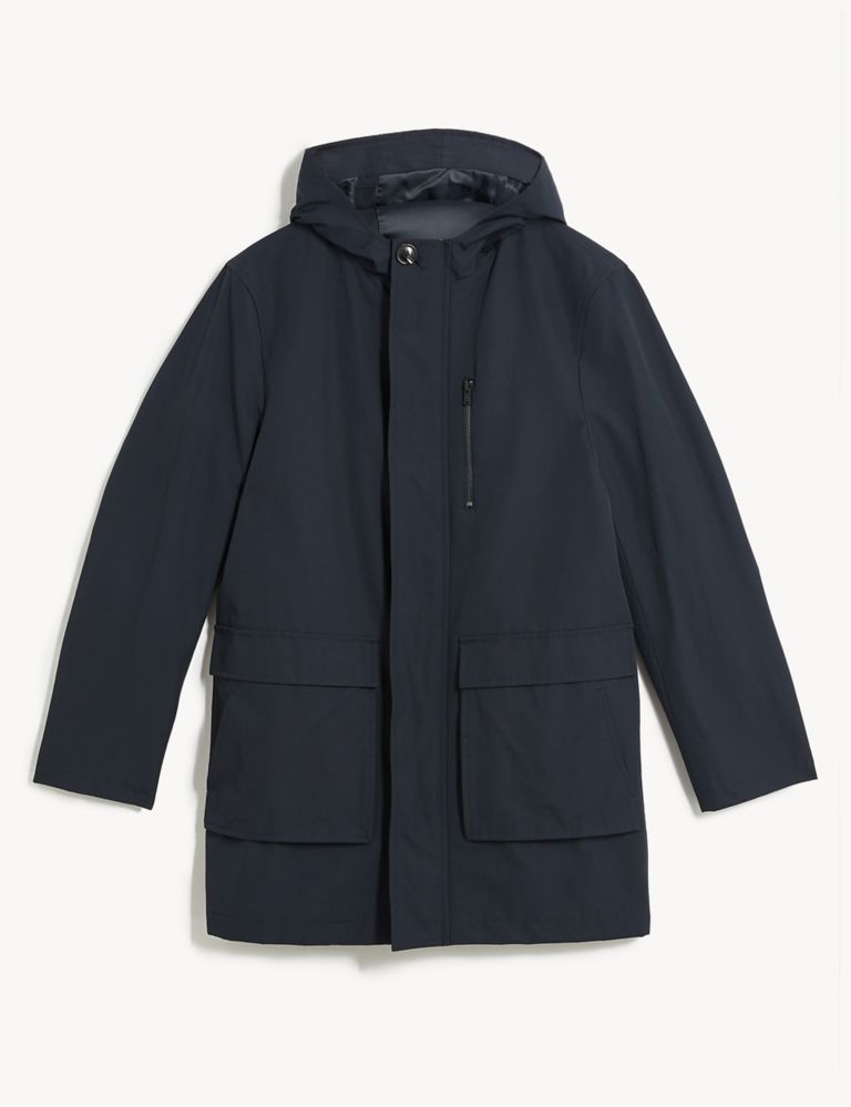 Cotton Blend Technical Hooded Parka 3 of 12