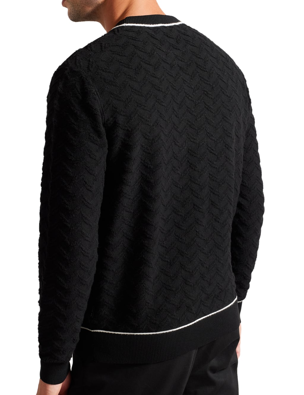 Rowca cotton blend crew neck pullover sale