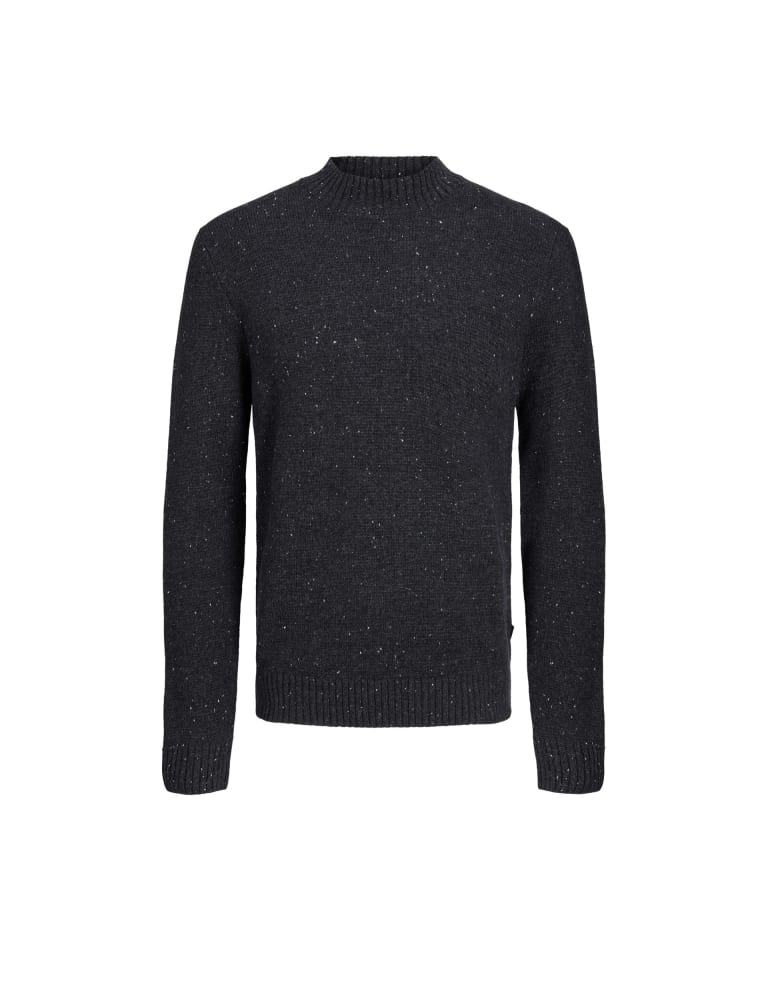 Cotton Blend Textured Funnel Neck Jumper JACK & JONES M&S