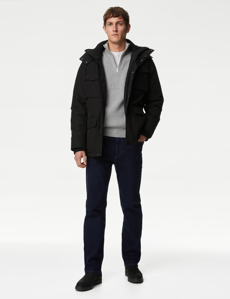 Cotton Blend Textured Half Zip Jumper M S Collection M S