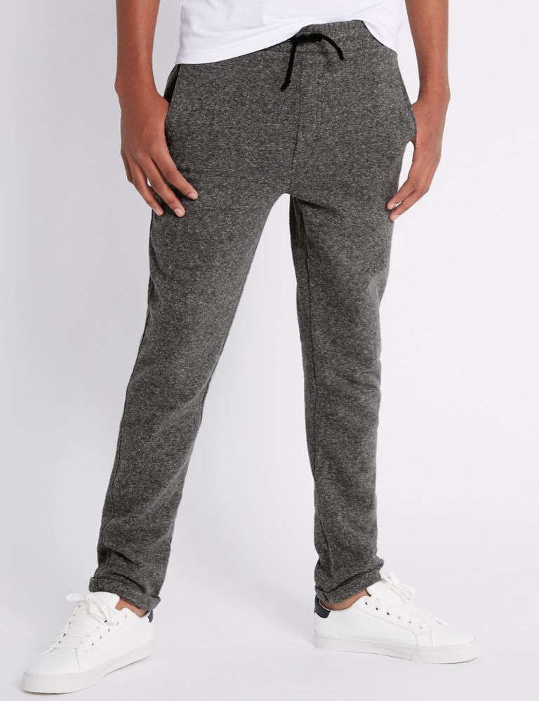 Cotton Blend Textured Joggers (3-16 Years) 3 of 4