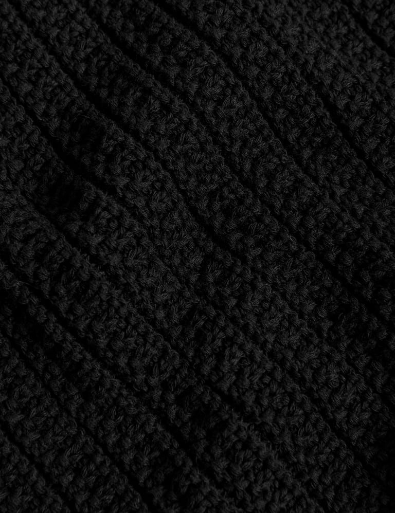 Cotton Blend Textured Knitted Jacket M&S Collection M&S