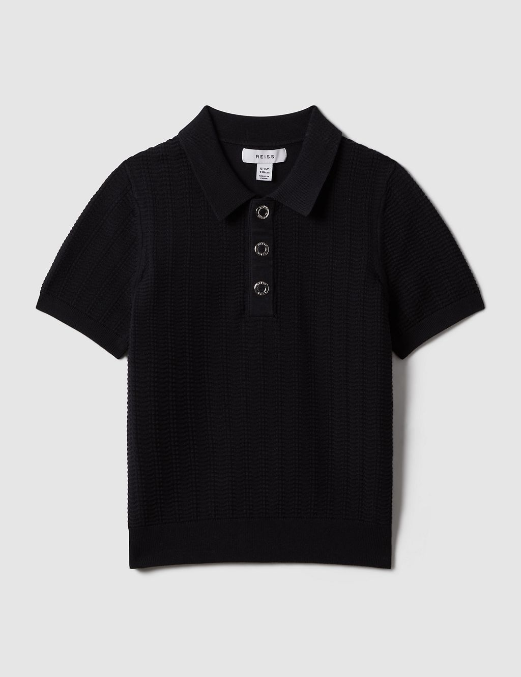Cotton Blend Textured Polo Shirt (3-14 Yrs) 1 of 2
