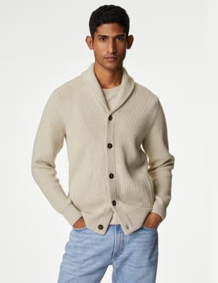 Cardigan with outlet collar