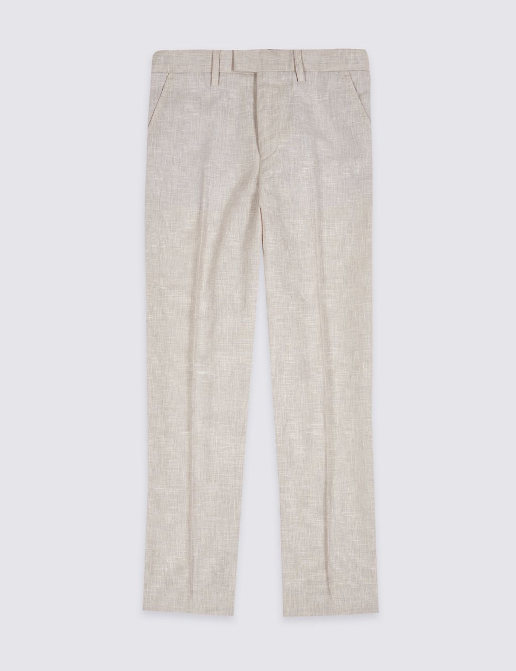 Cotton Blend Textured Trousers (3-16 Years) 1 of 5
