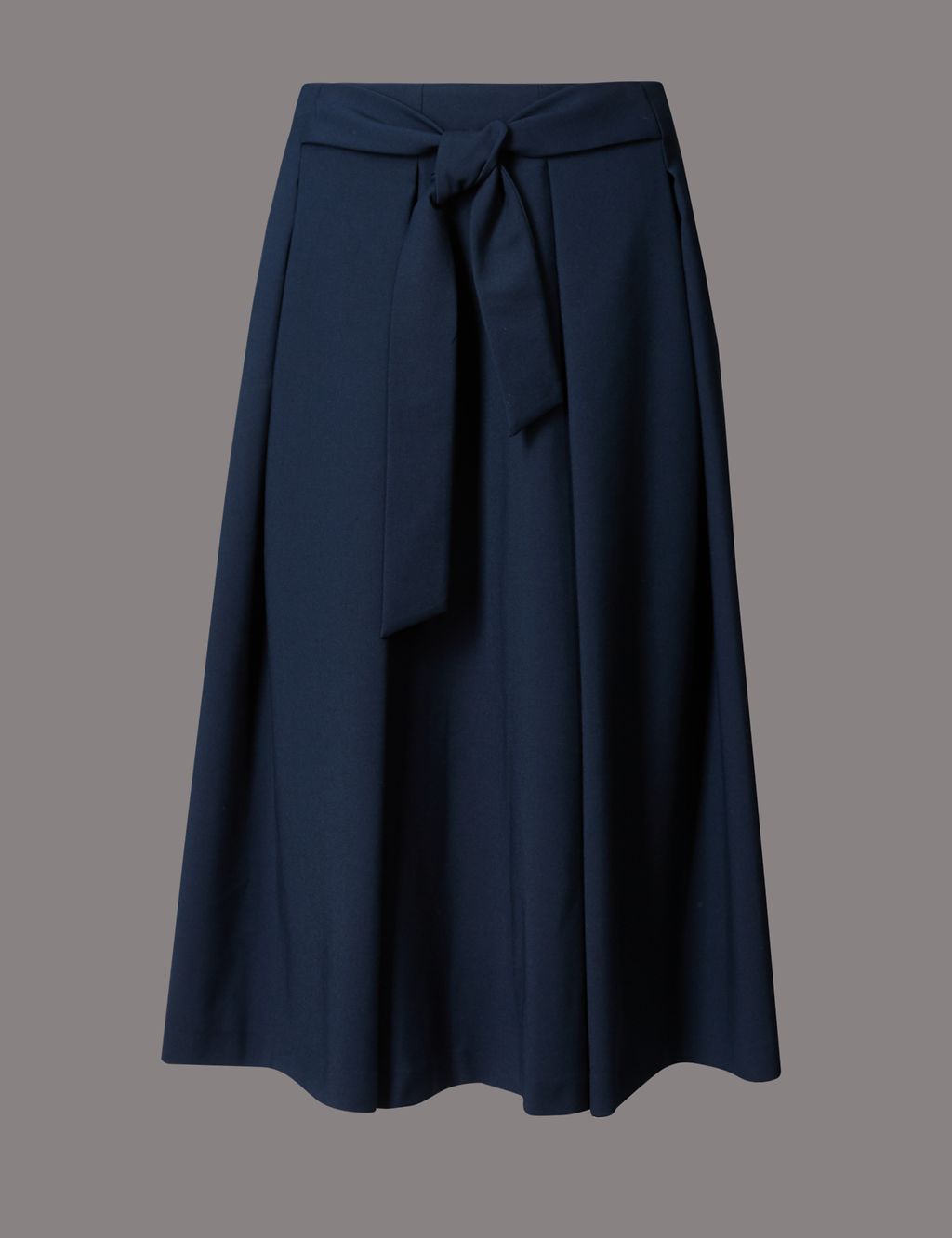 Cotton Blend Tie Front A-Line Midi Skirt | Autograph | M&S