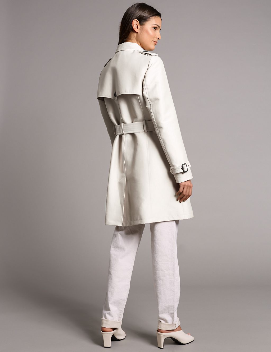 Cotton Blend Trench Coat 4 of 6