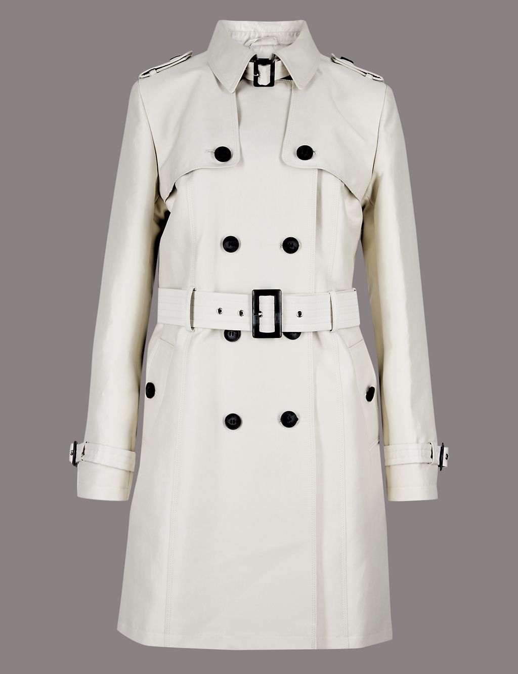 Cotton Blend Trench Coat 1 of 6