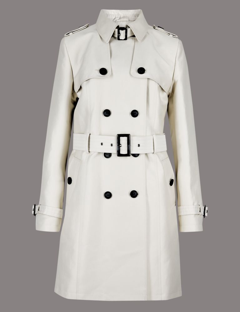 Cotton Blend Trench Coat 2 of 6