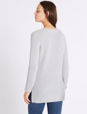 V-Neck Longline Jumper