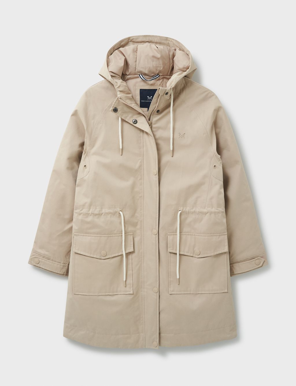 Cotton Blend Waterproof Hooded Parka Coat | Crew Clothing | M&S
