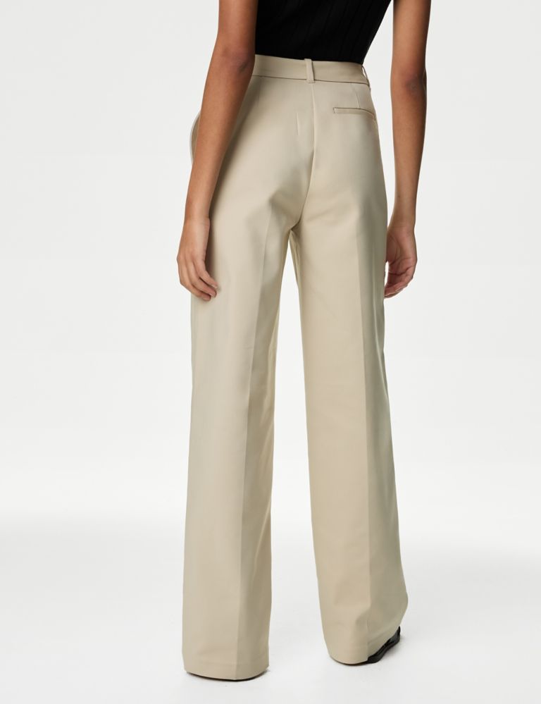 Cotton Blend Wide Leg Chinos 5 of 5