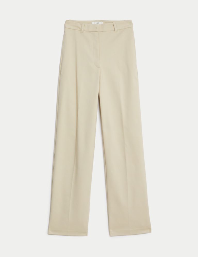 Cotton Blend Wide Leg Chinos 2 of 5